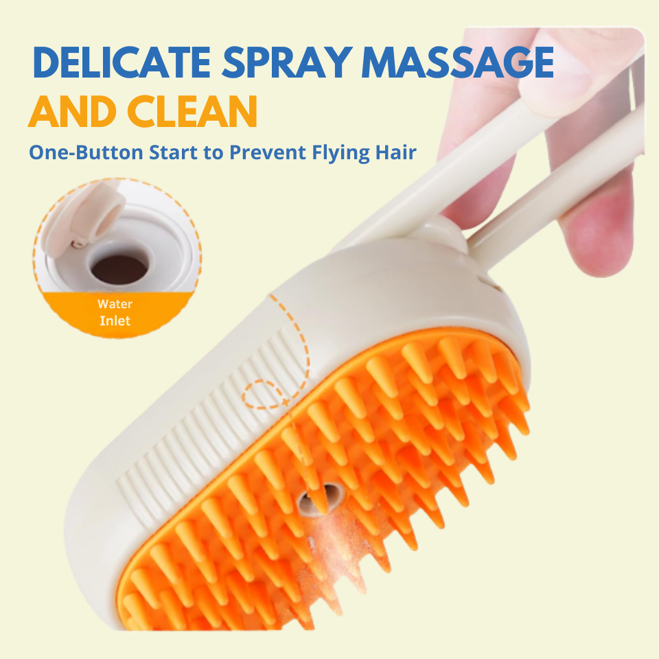 4 in 1 Cat Steam Brush for Shedding for Dog and Cat,