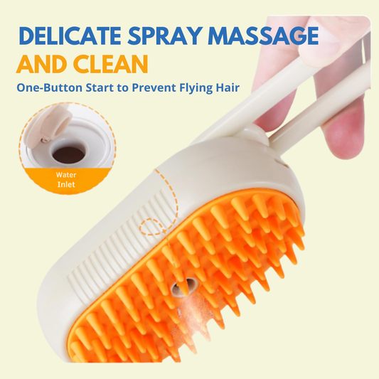 4 in 1 Cat Steam Brush for Shedding for Dog and Cat,