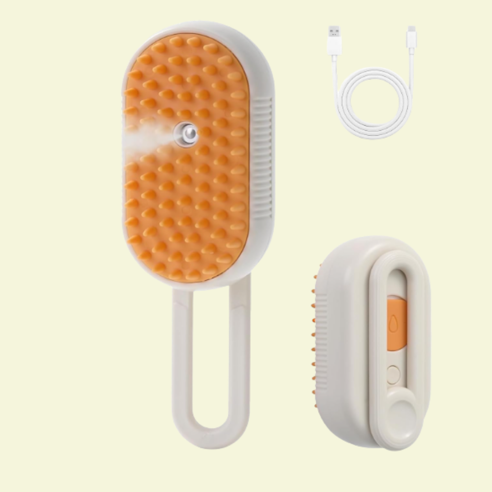 4 in 1 Cat Steam Brush for Shedding for Dog and Cat,