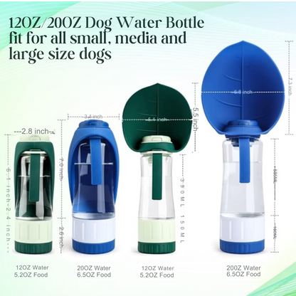 Foldable Dog Water Bottle,Portable Water with food container, for Dog,Cat