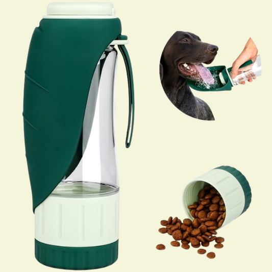 Foldable Dog Water Bottle,Portable Water with food container, for Dog,Cat