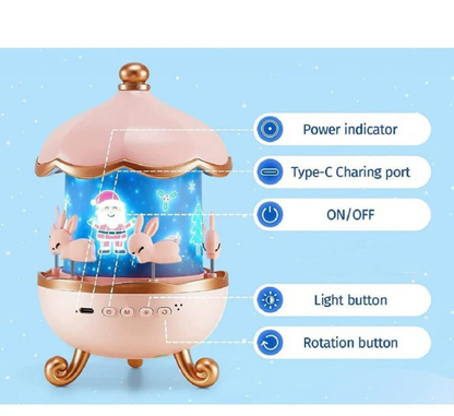 Machoue™ Christmas Musical Carousel Lamp