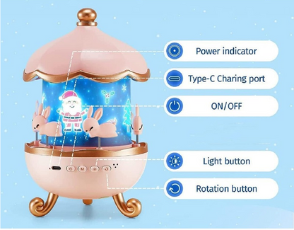 Machoue™ Christmas Musical Carousel Lamp