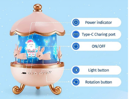 Machoue™ Christmas Musical Carousel Lamp