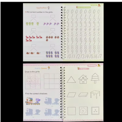 Machoue™Magic Handwriting Practice Copybook Set Learn to Write with Fun!