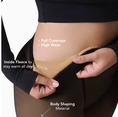 Black Fake Translucent Tights - 2 Pack Ultra Comfy Faux Sheer Pantyhose, Semi Opaque